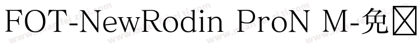 FOT-NewRodin ProN M字体转换